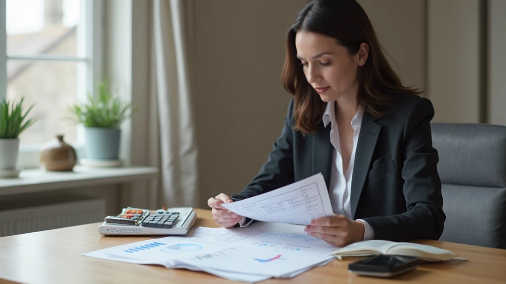 Рабочее пространство с документами по финансовому планированию